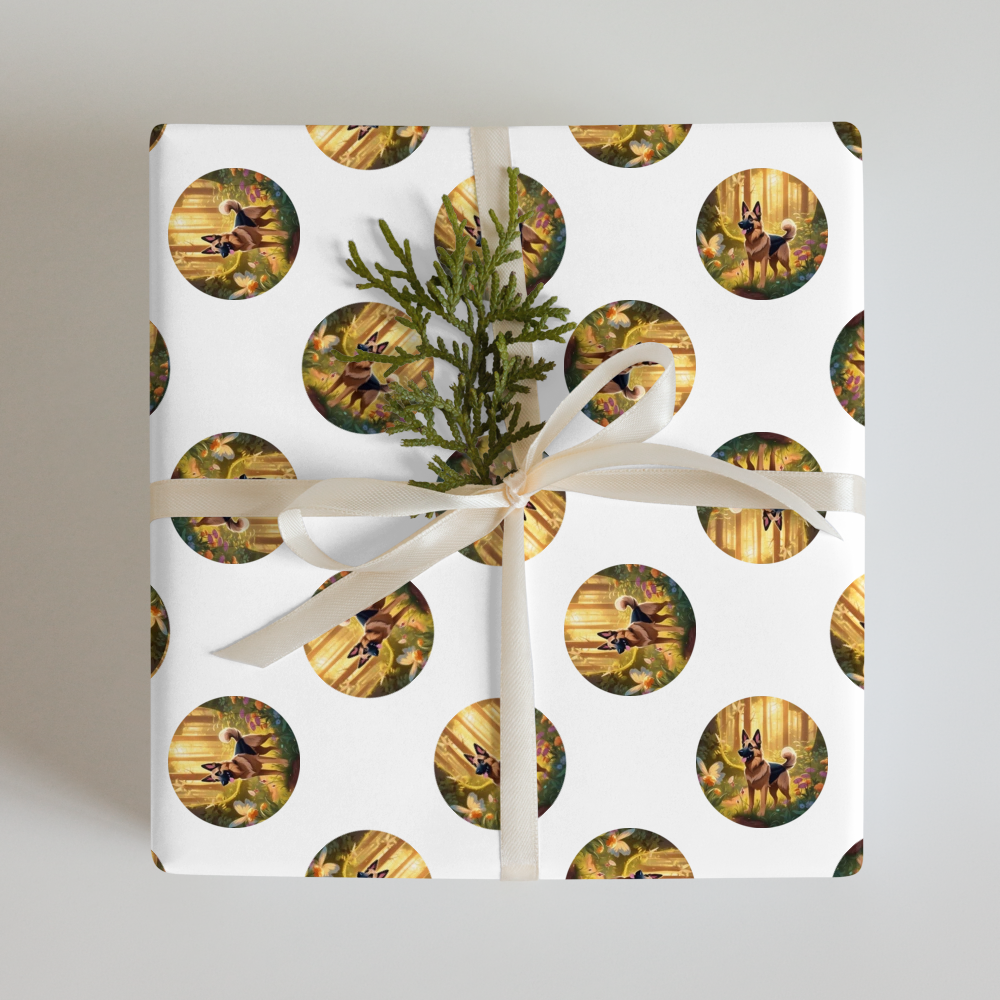 PugMug Custom German Shepherd Dog Wrapping Paper