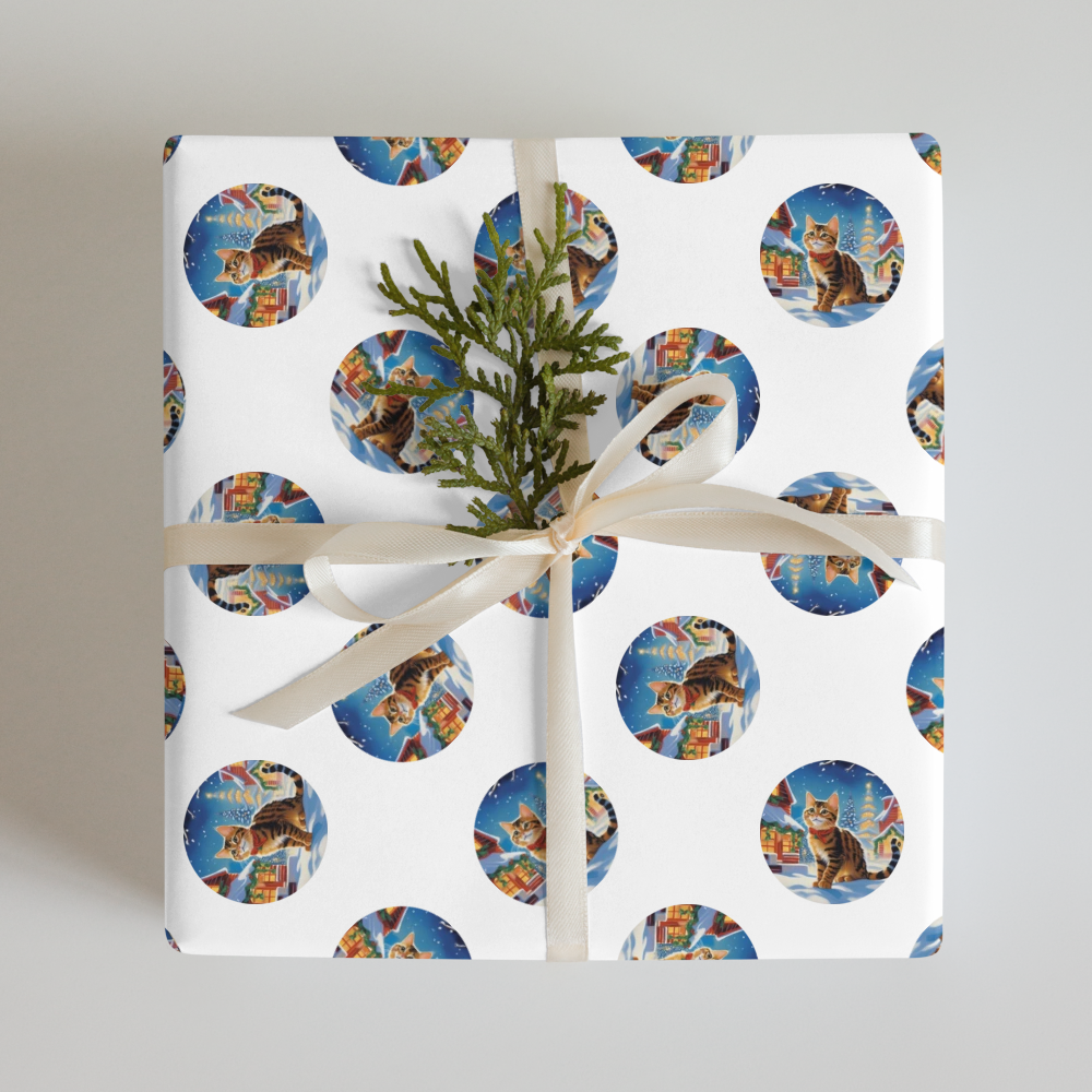 PugMug Custom Tabby Exotic Cat Wrapping Paper