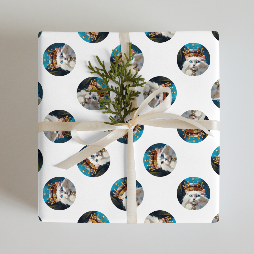 PugMug Custom White Ragdoll Cat Wrapping Paper