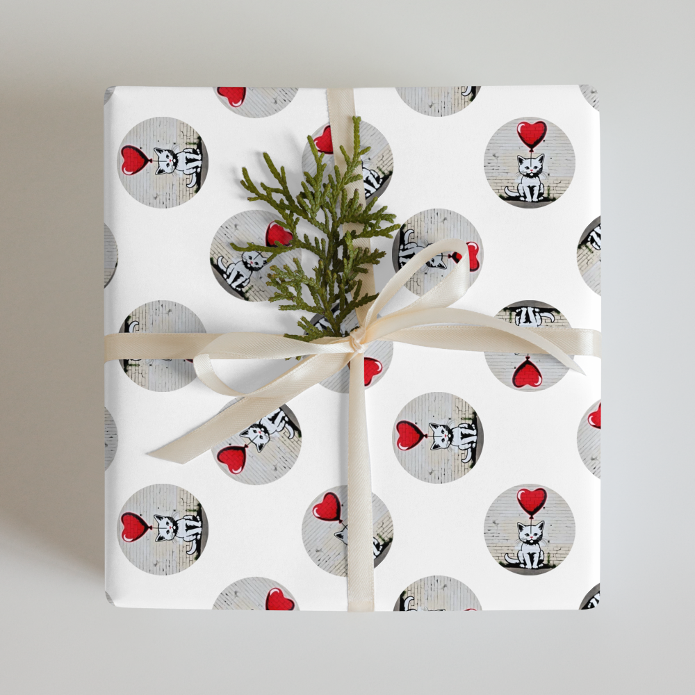 PugMug Custom White Companion Cat Wrapping Paper