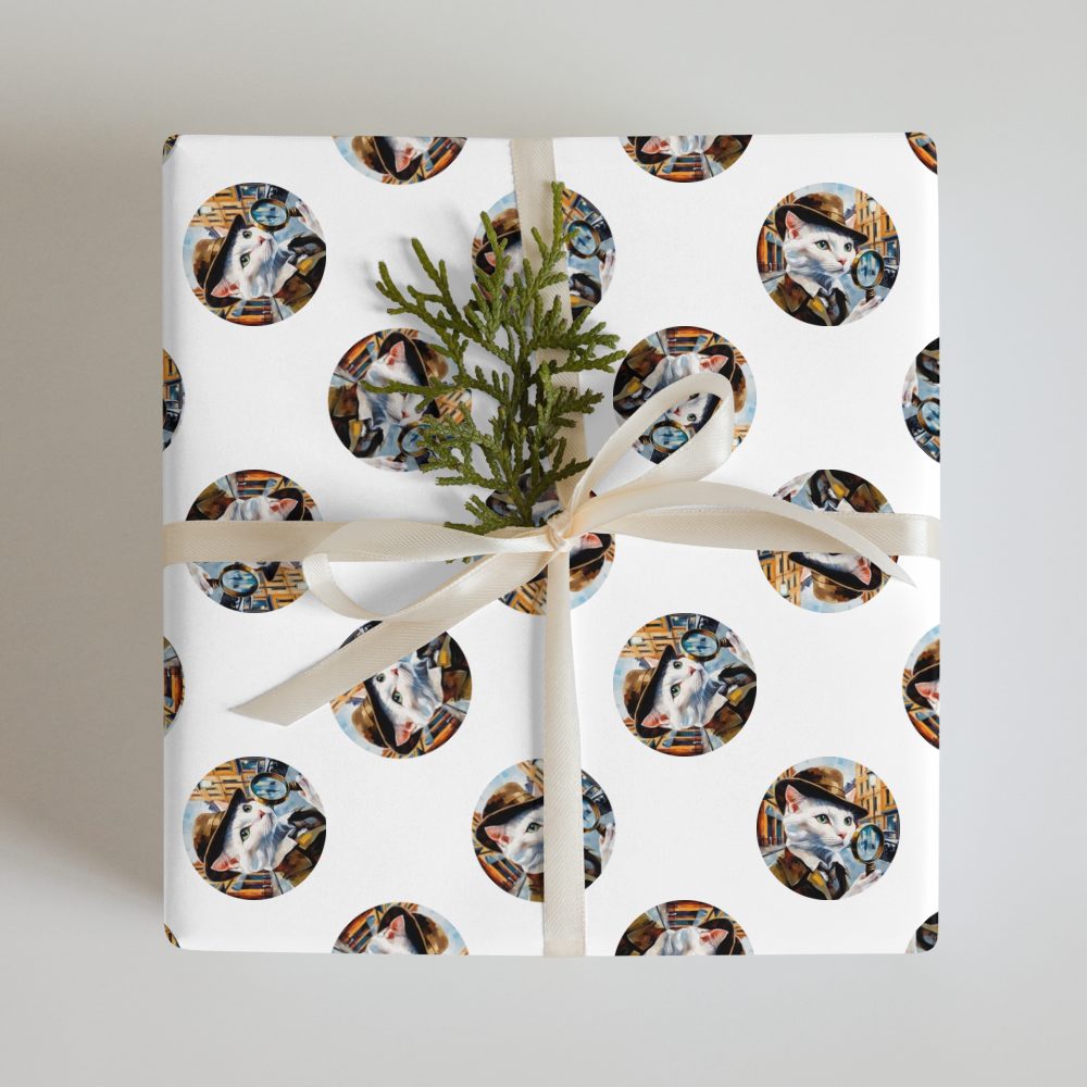 PugMug Custom White Companion Cat Wrapping Paper