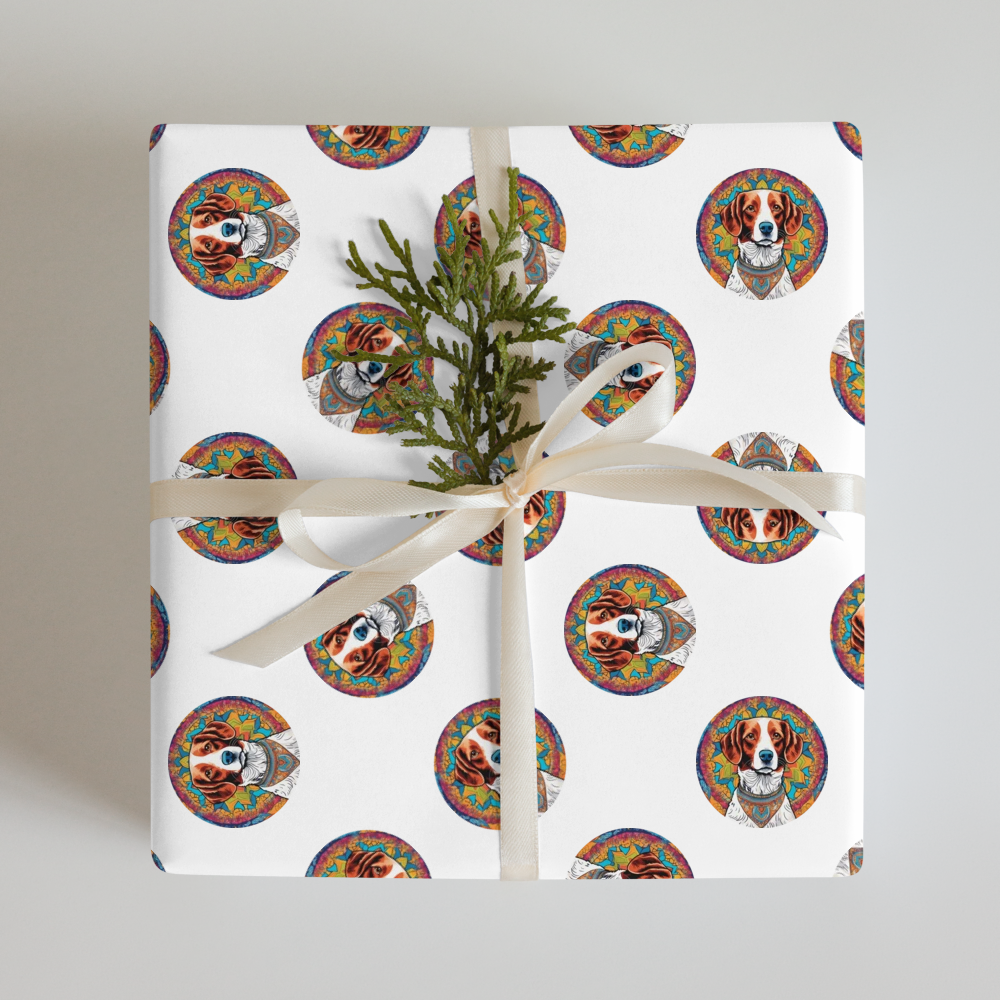 PugMug Custom Brittany Dog Wrapping Paper