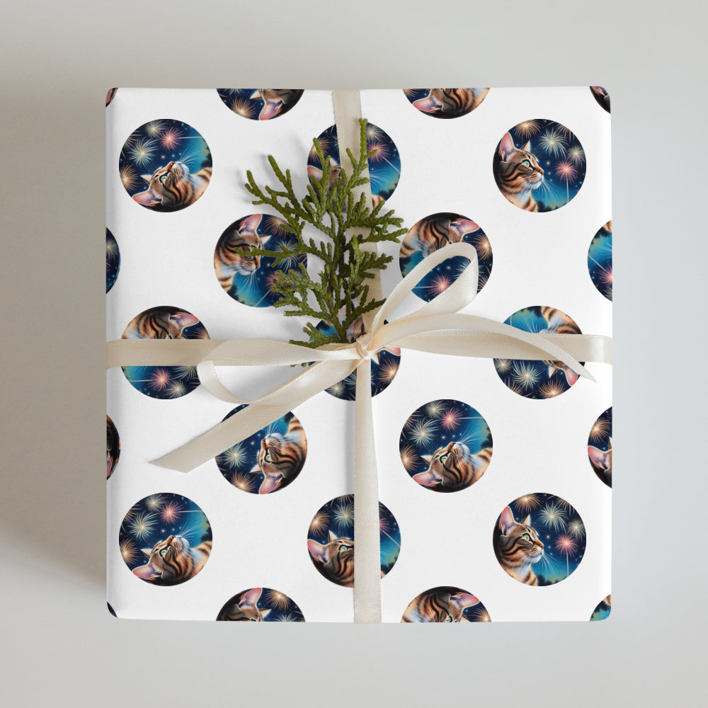 PugMug Custom Tabby Exotic Cat Wrapping Paper