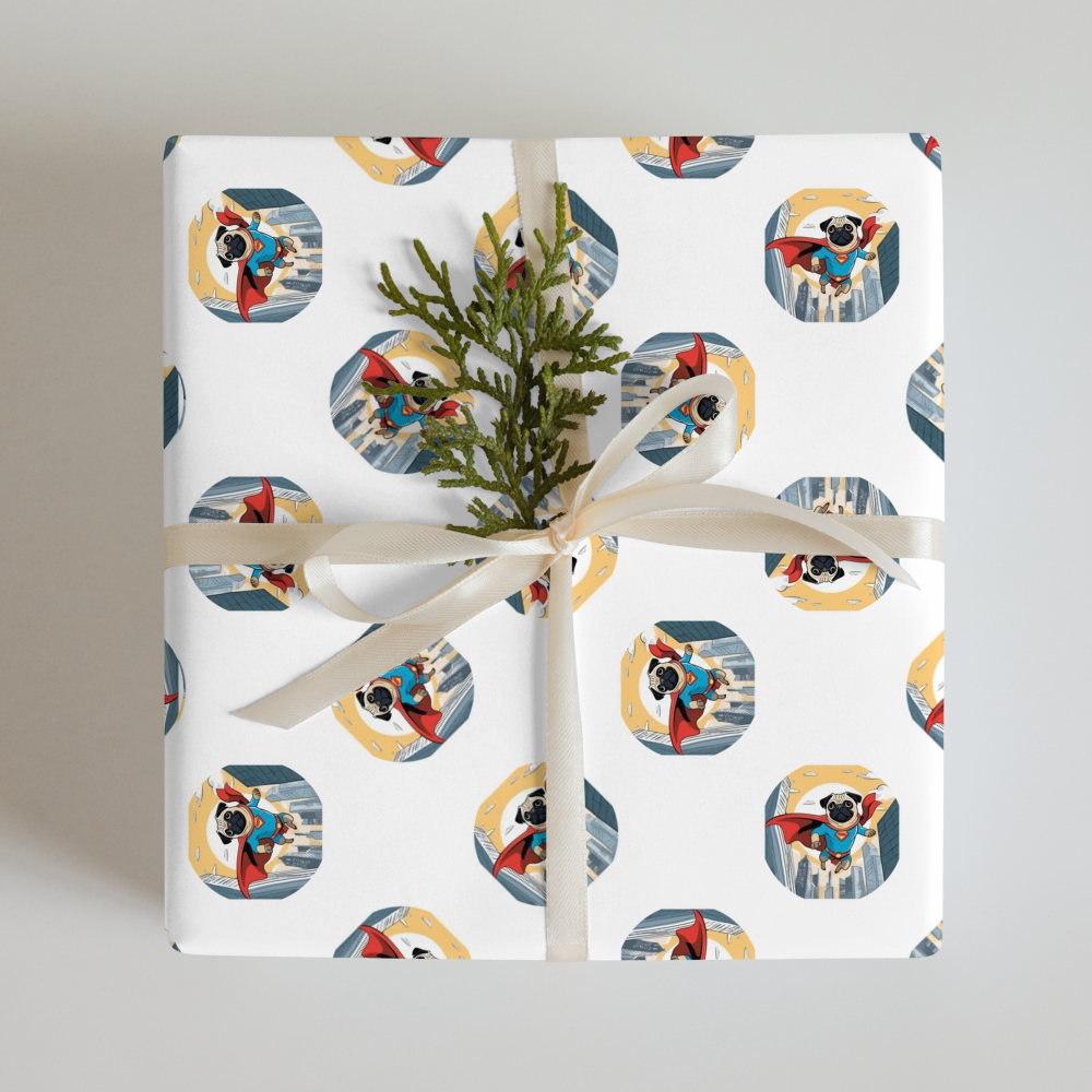 PugMug Custom Pug Wrapping Paper