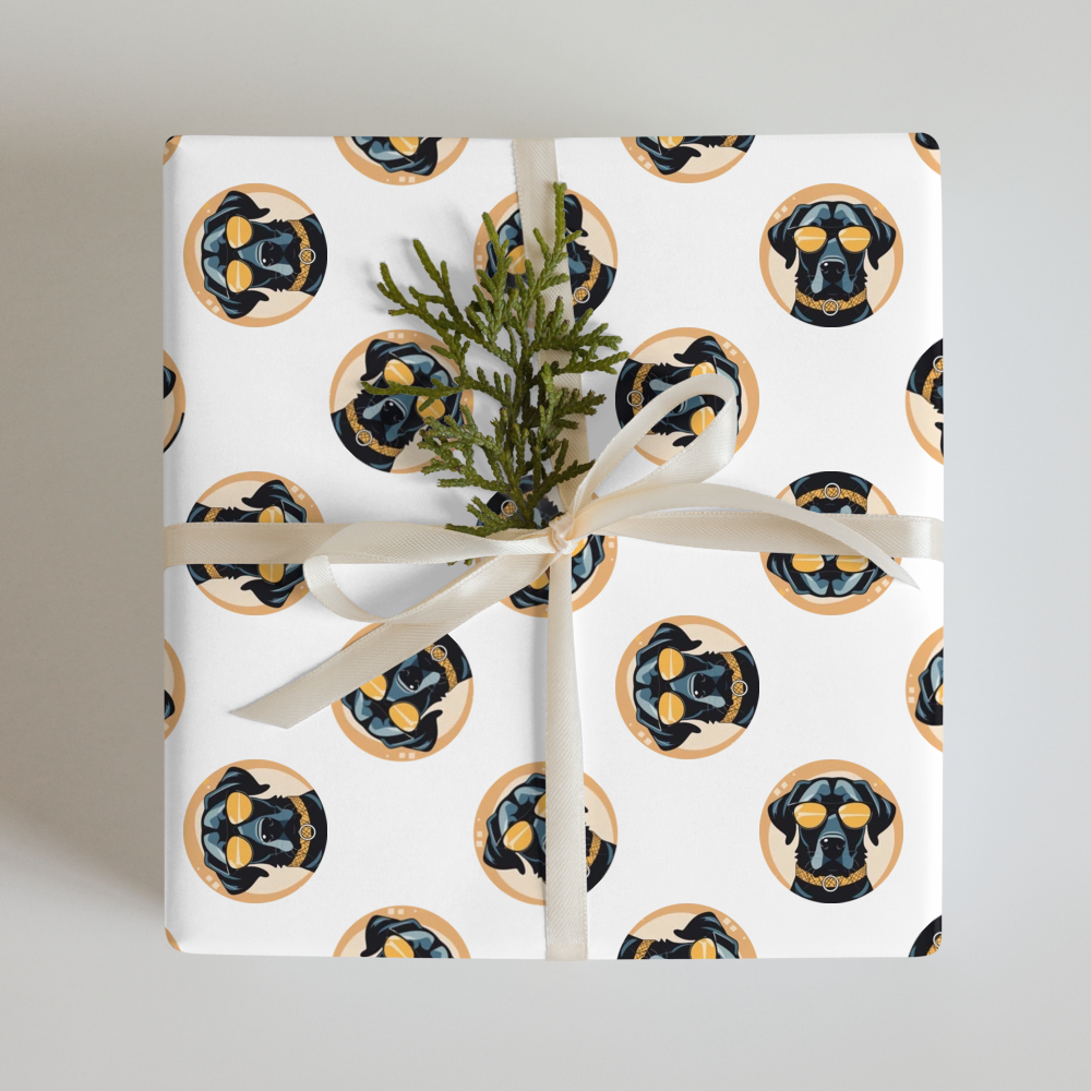 PugMug Custom Black Labrador Retriever Wrapping Paper