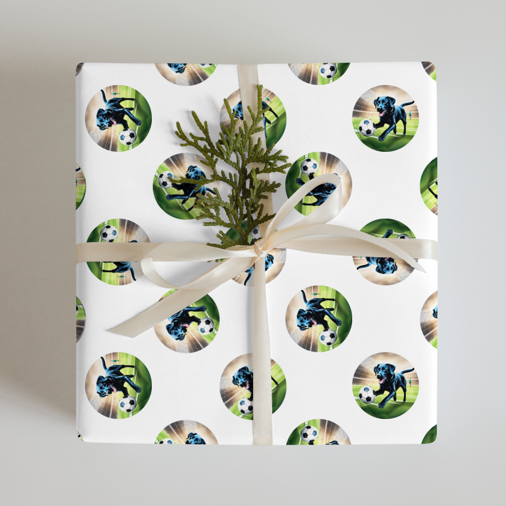 PugMug Custom Black Labrador Retriever Wrapping Paper