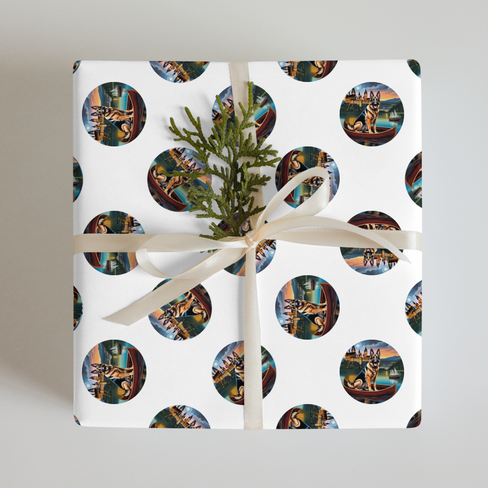 PugMug Custom German Shepherd Dog Wrapping Paper