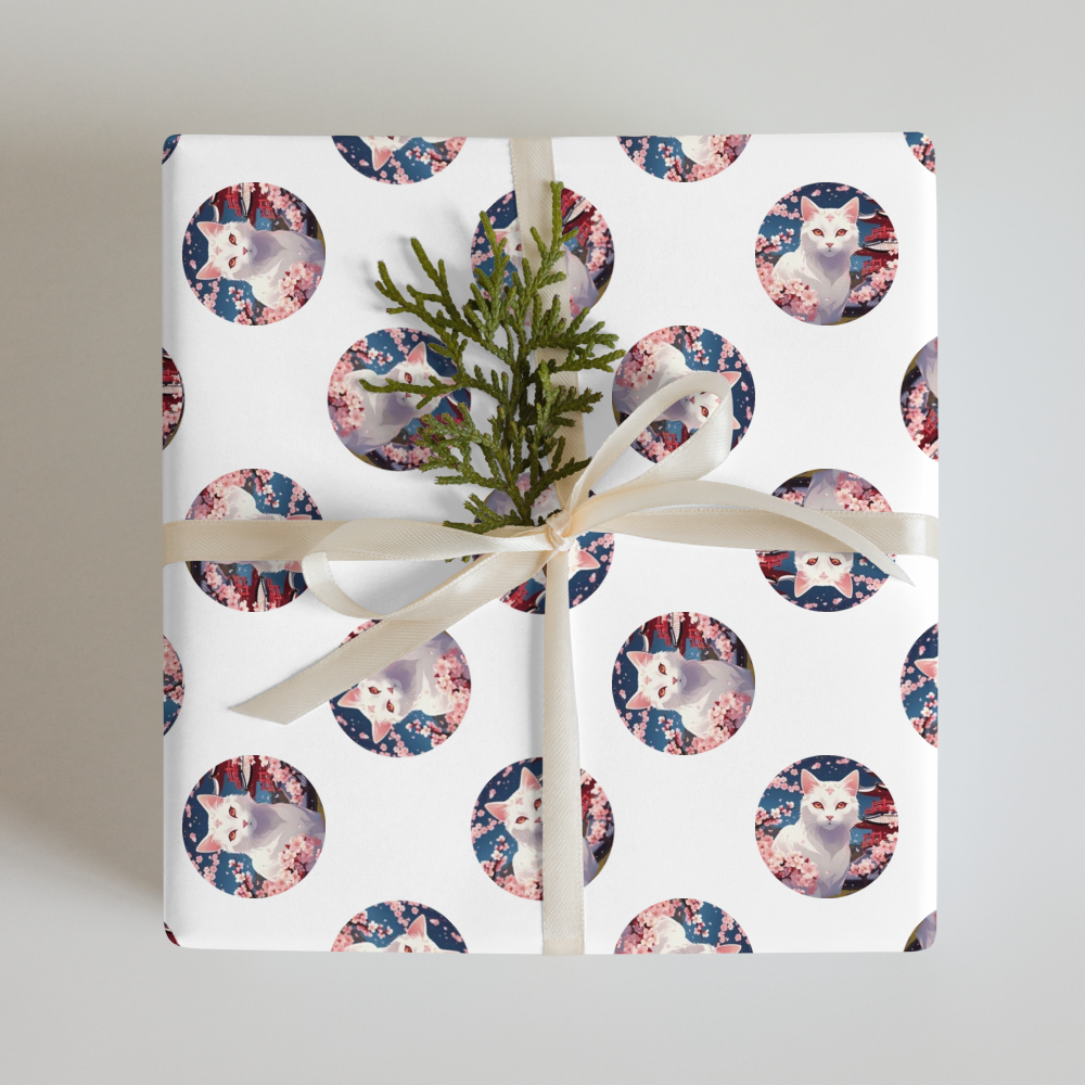 PugMug Custom White Companion Cat Wrapping Paper
