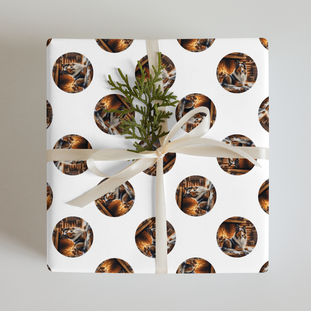 PugMug Custom Shetland Sheepdog Wrapping Paper