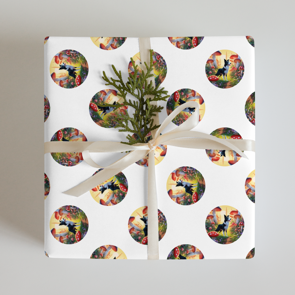 PugMug Custom Border Collie Wrapping Paper