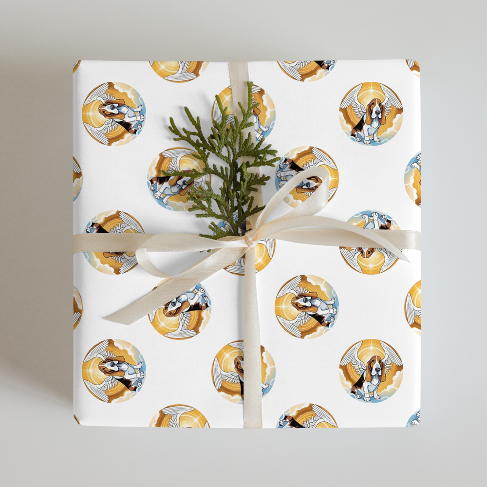 PugMug Custom Basset Hound Wrapping Paper