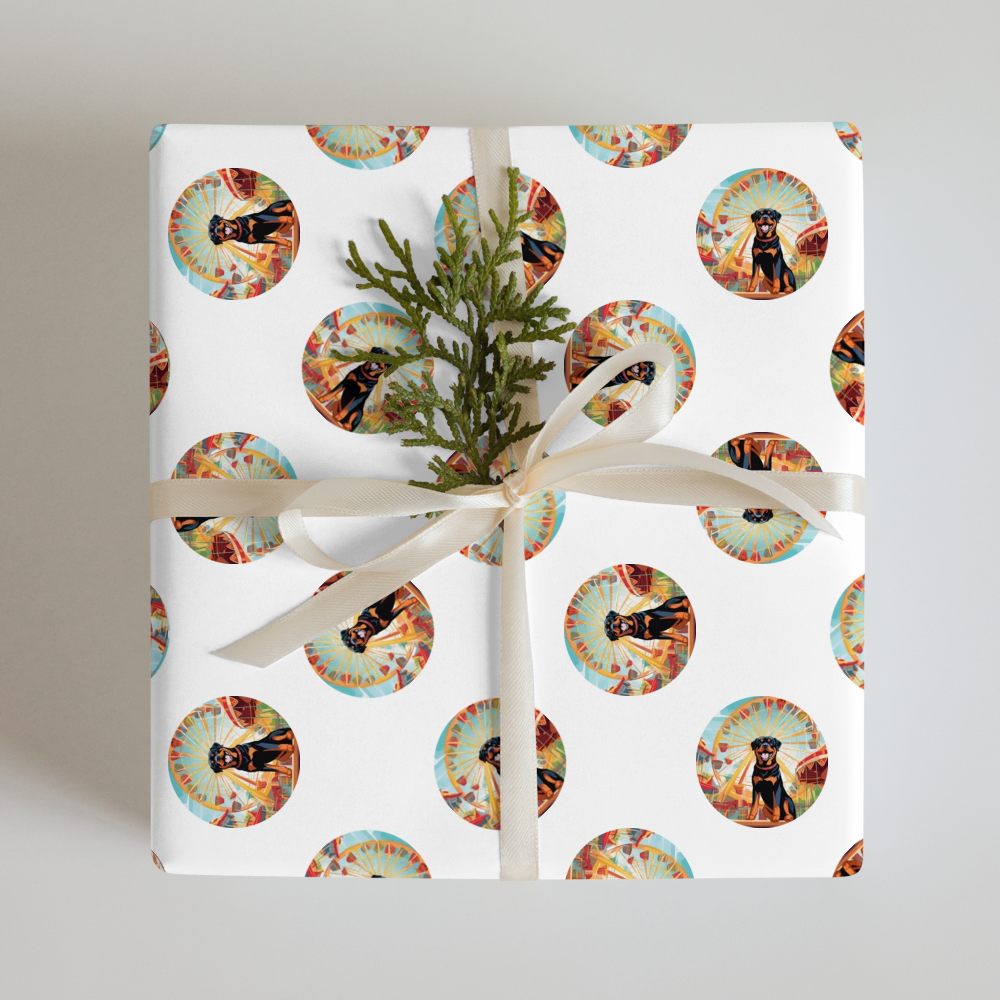 PugMug Custom Rottweiler Wrapping Paper