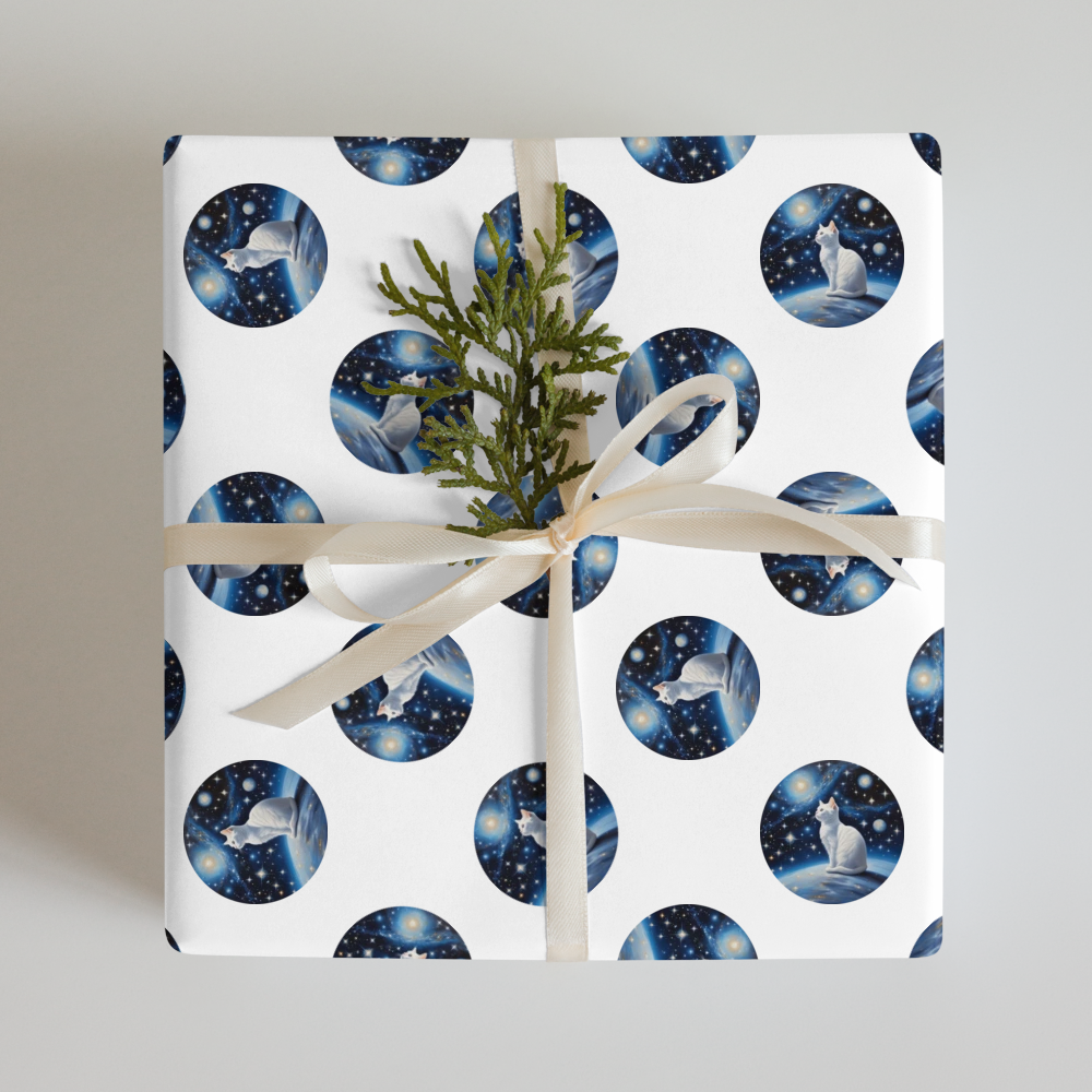PugMug Custom White Companion Cat Wrapping Paper