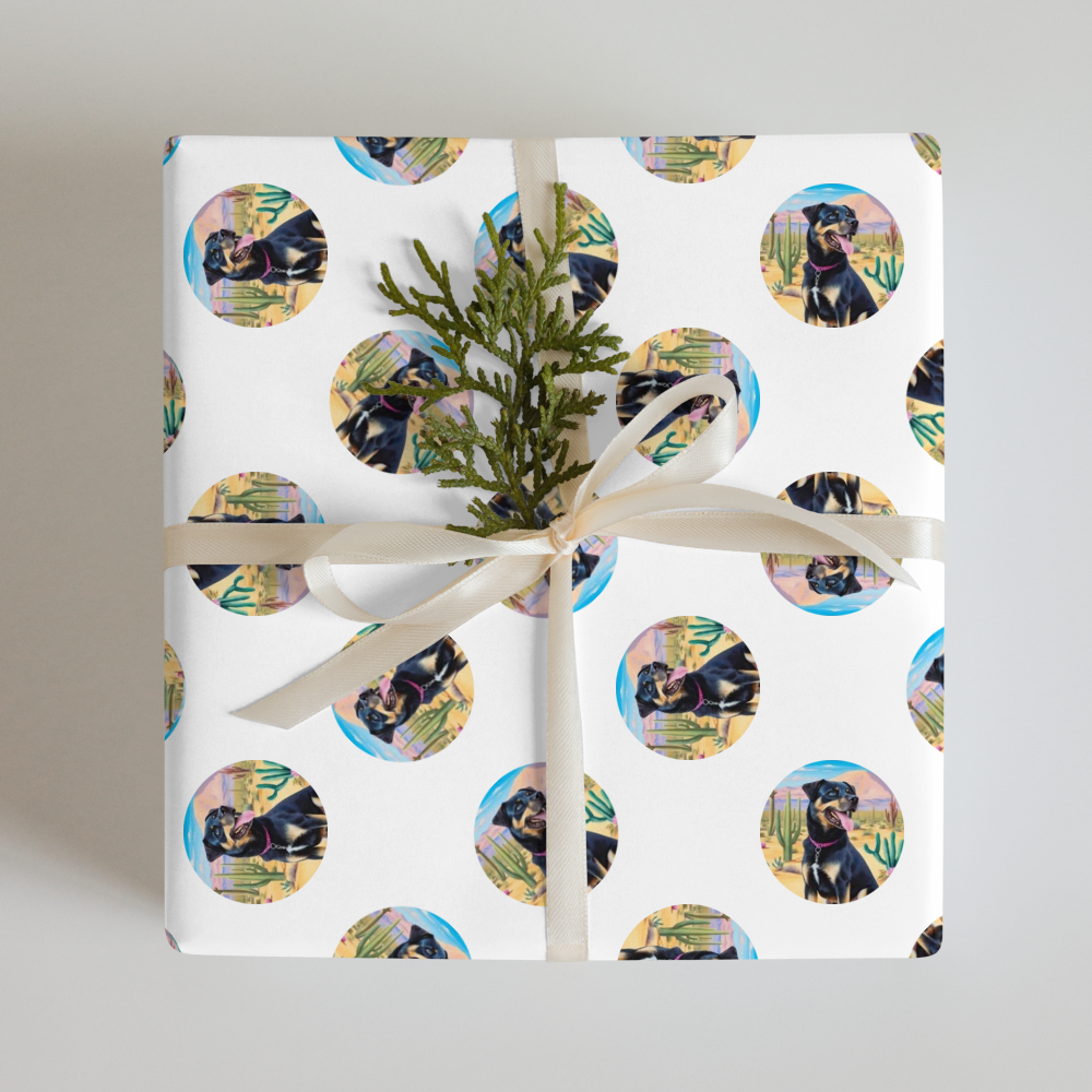 PugMug Custom Blue Wrapping Paper