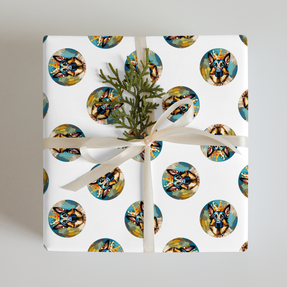 PugMug Custom German Shepherd Dog Wrapping Paper
