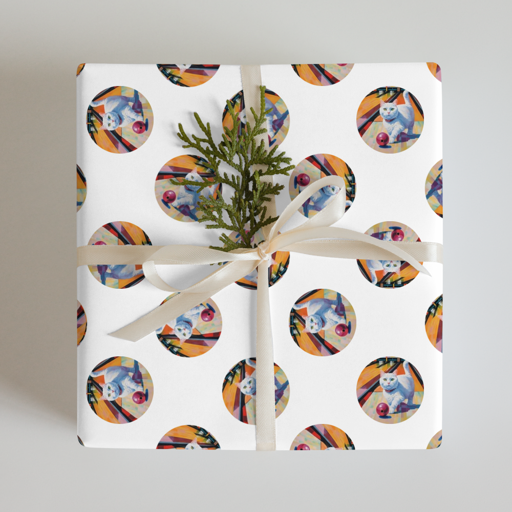 PugMug Custom White Companion Cat Wrapping Paper
