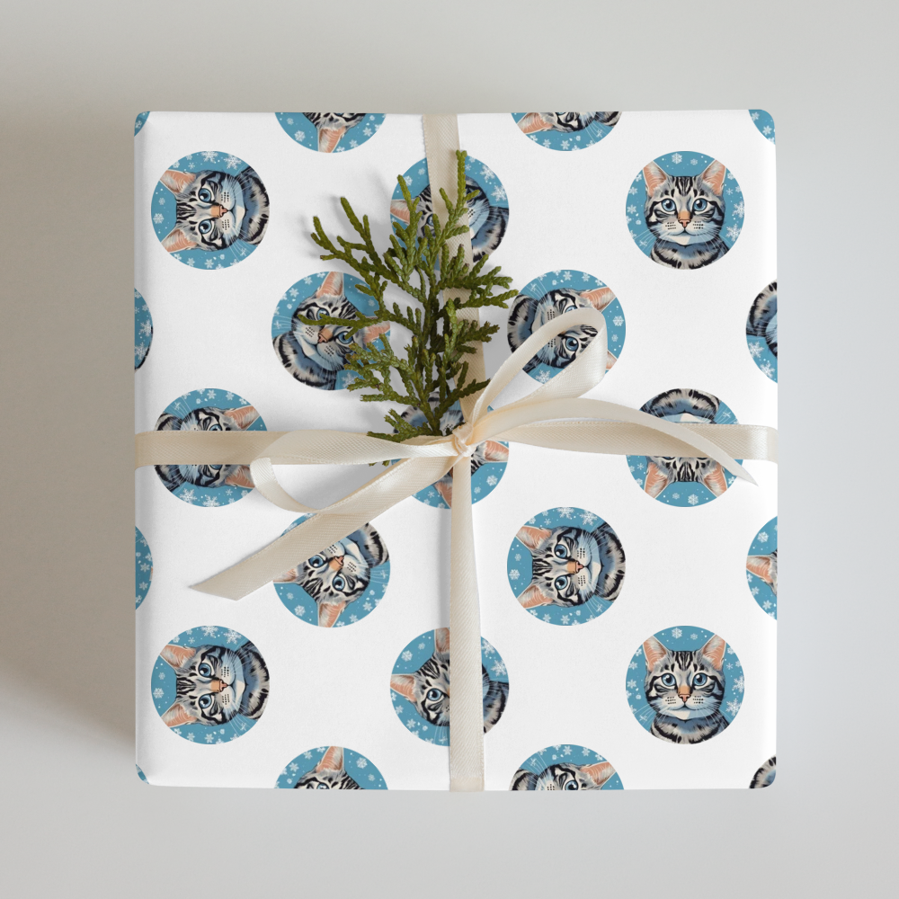 PugMug Custom Tabby American Shorthair Cat Wrapping Paper