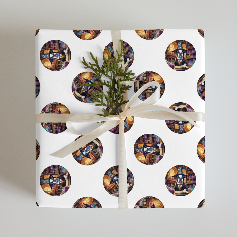 PugMug Custom Boston Terrier Wrapping Paper