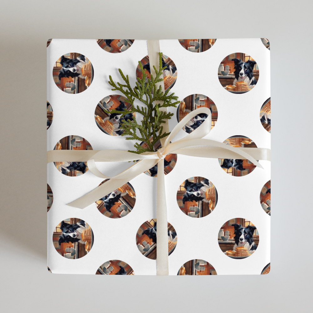 PugMug Custom Border Collie Wrapping Paper