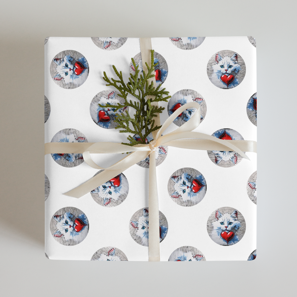 PugMug Custom White Ragdoll Cat Wrapping Paper