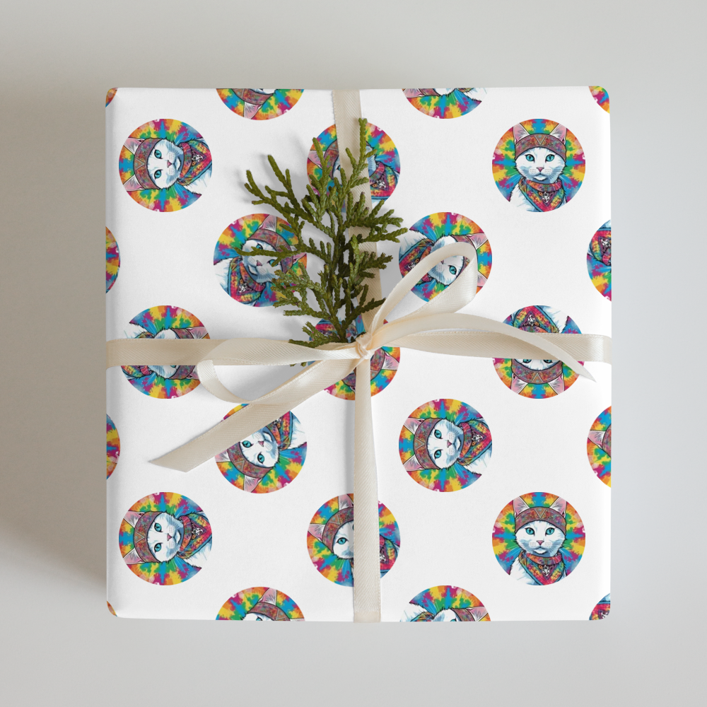 PugMug Custom White Companion Cat Wrapping Paper