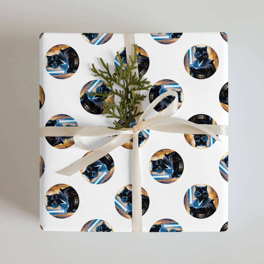 PugMug Custom Black Exotic Cat Wrapping Paper