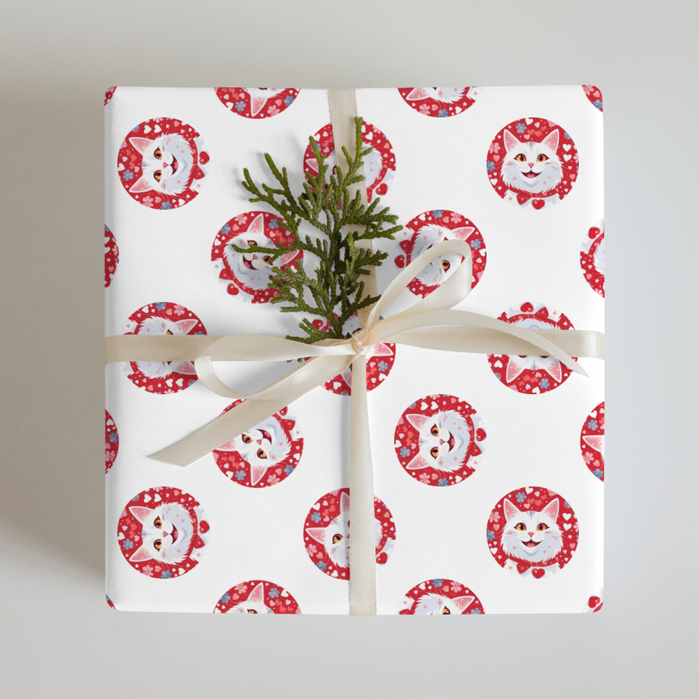 PugMug Custom White Companion Cat Wrapping Paper