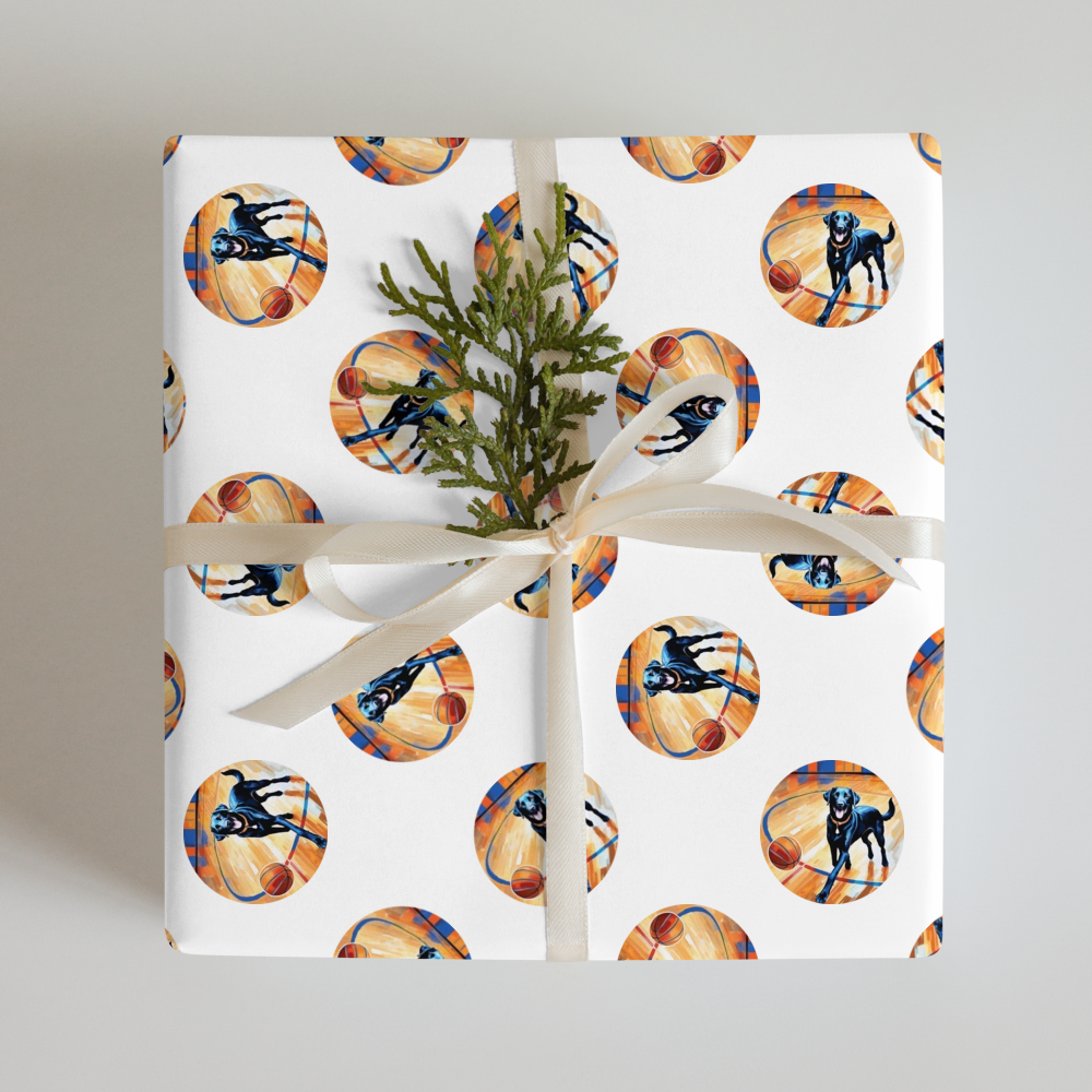 PugMug Custom Black Labrador Retriever Wrapping Paper