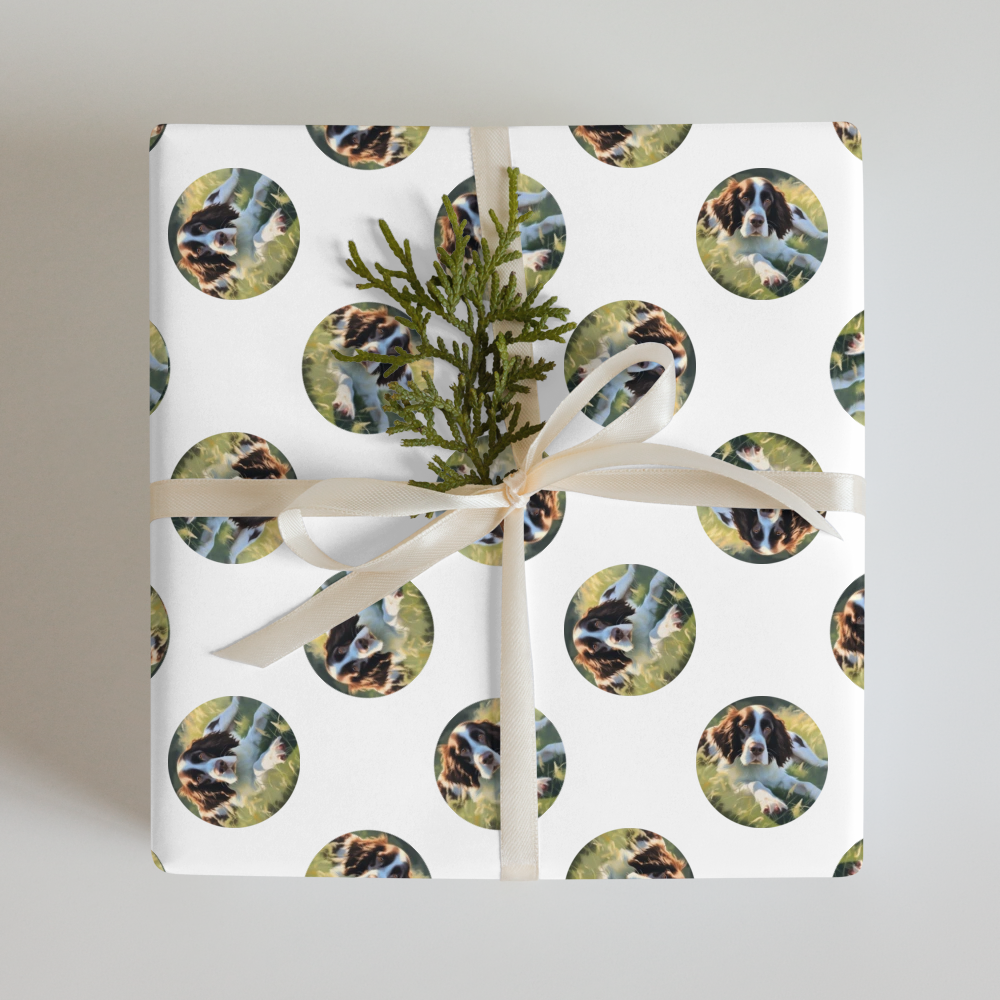 PugMug Custom English Springer Spaniel Wrapping Paper