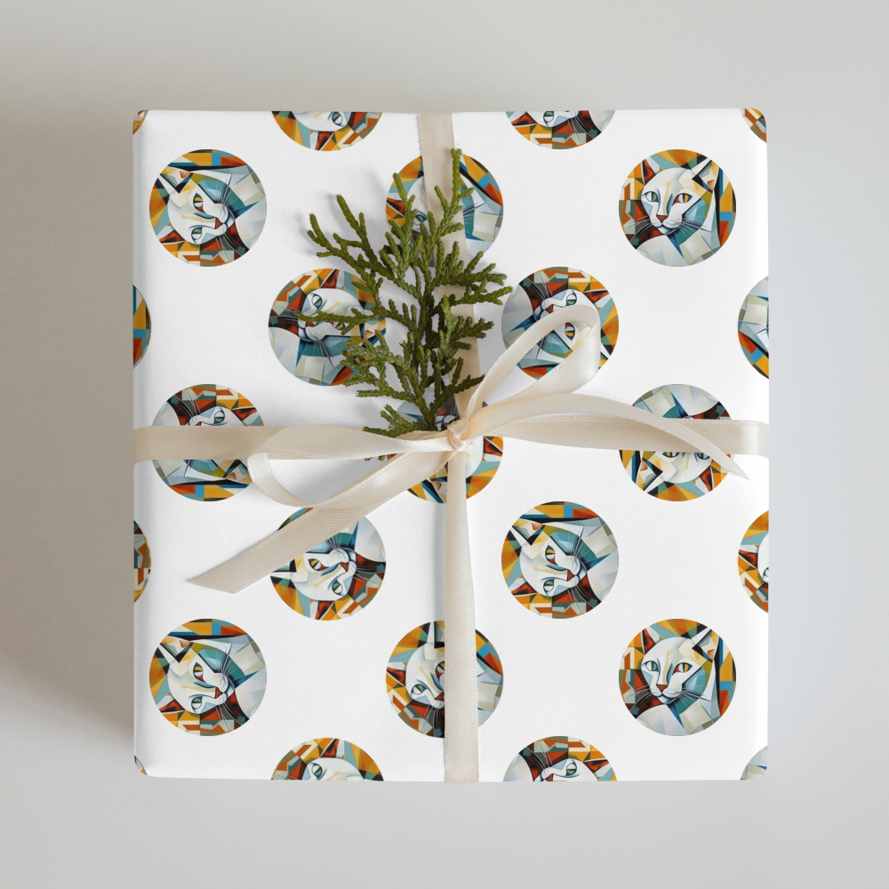 PugMug Custom White Companion Cat Wrapping Paper