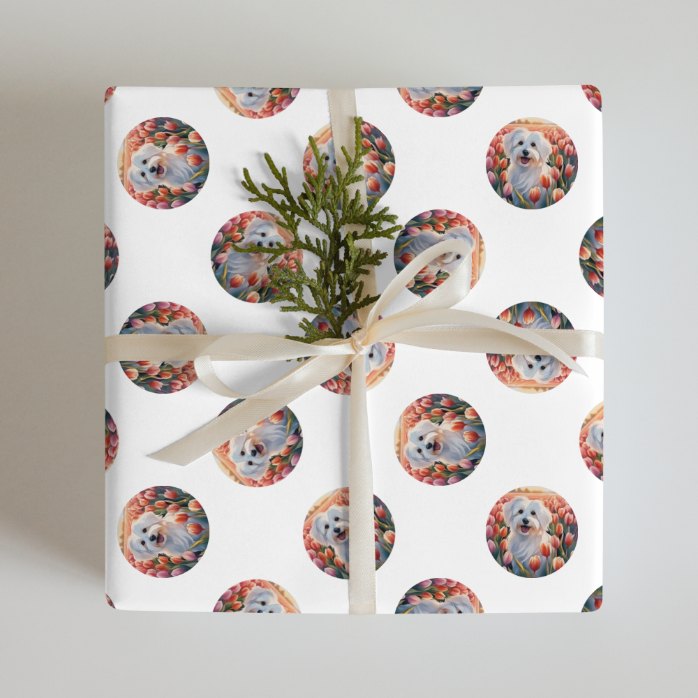 PugMug Custom White Havanese Dog Wrapping Paper