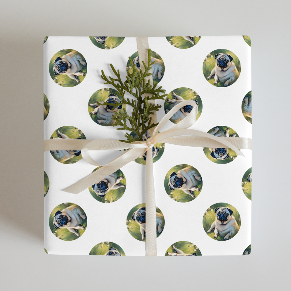 PugMug Custom Pug Wrapping Paper