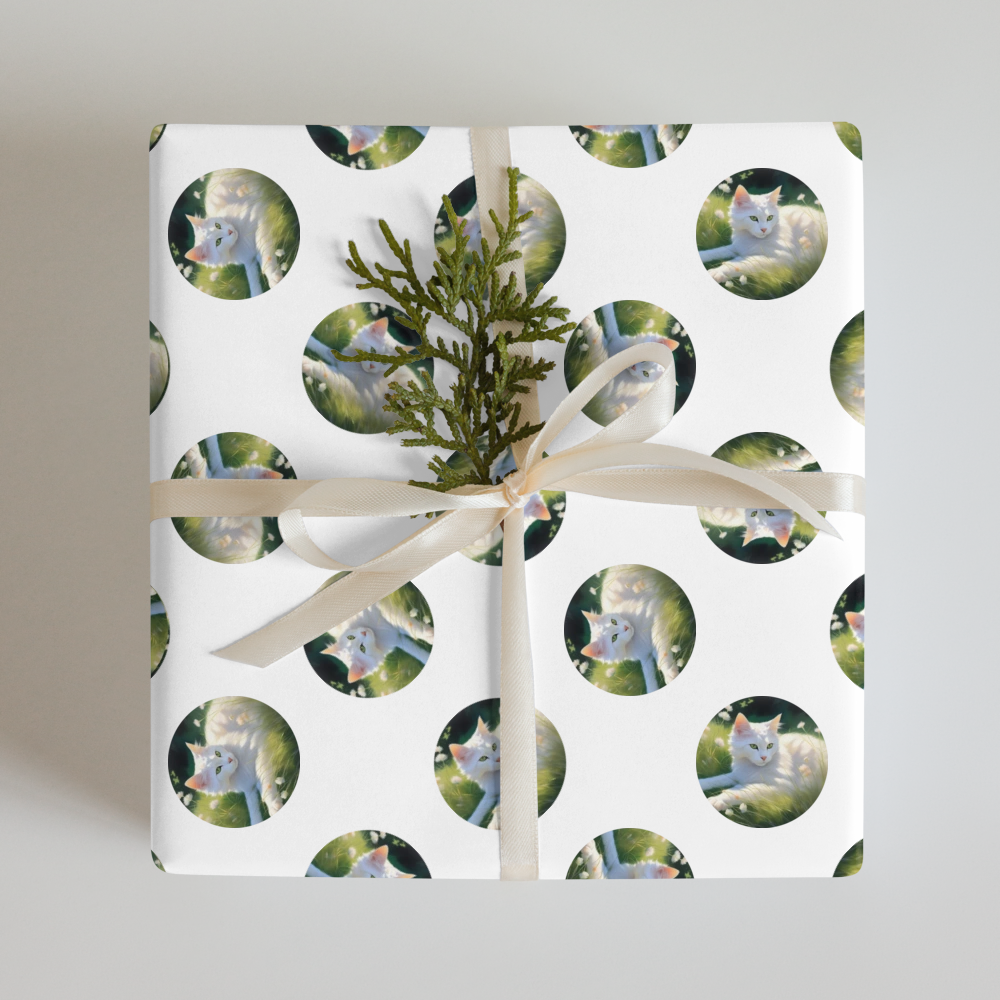 PugMug Custom White Companion Cat Wrapping Paper