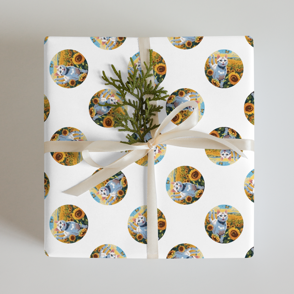 PugMug Custom White American Shorthair Cat Wrapping Paper