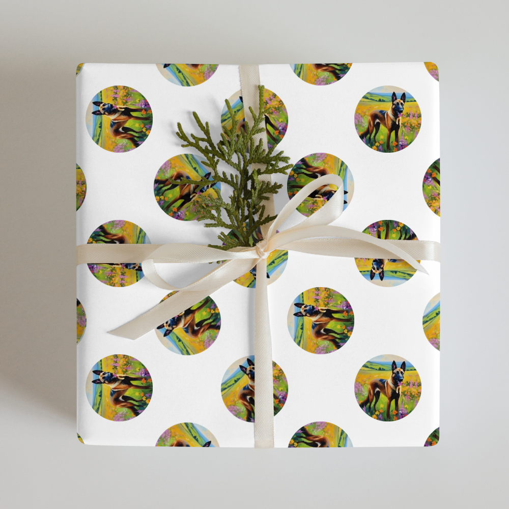 PugMug Custom Belgian Malinois Wrapping Paper