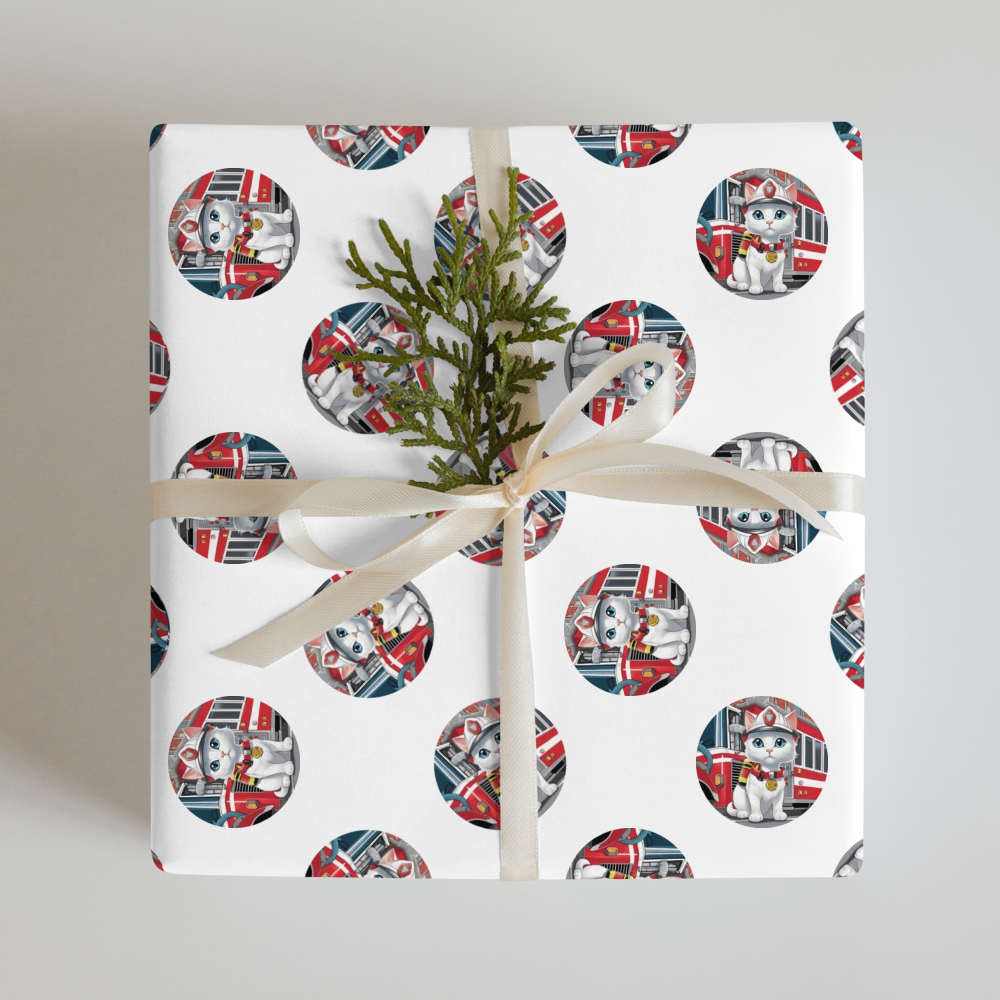 PugMug Custom White Companion Cat Wrapping Paper