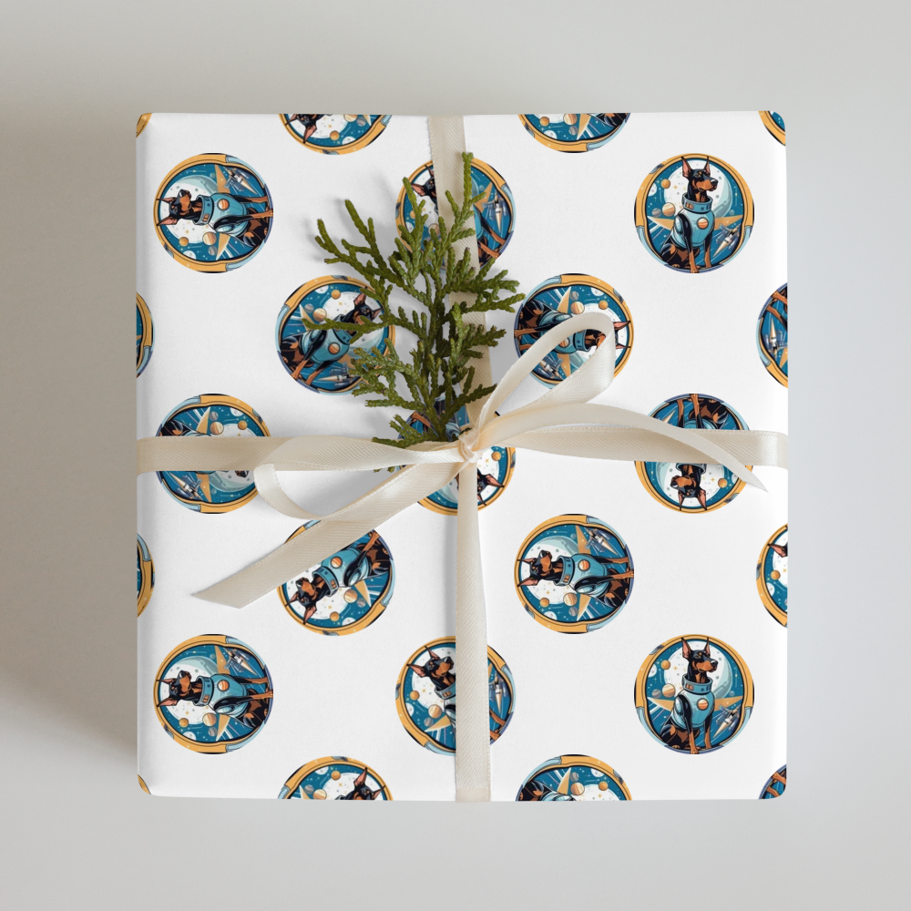 PugMug Custom Doberman Pinscher Wrapping Paper