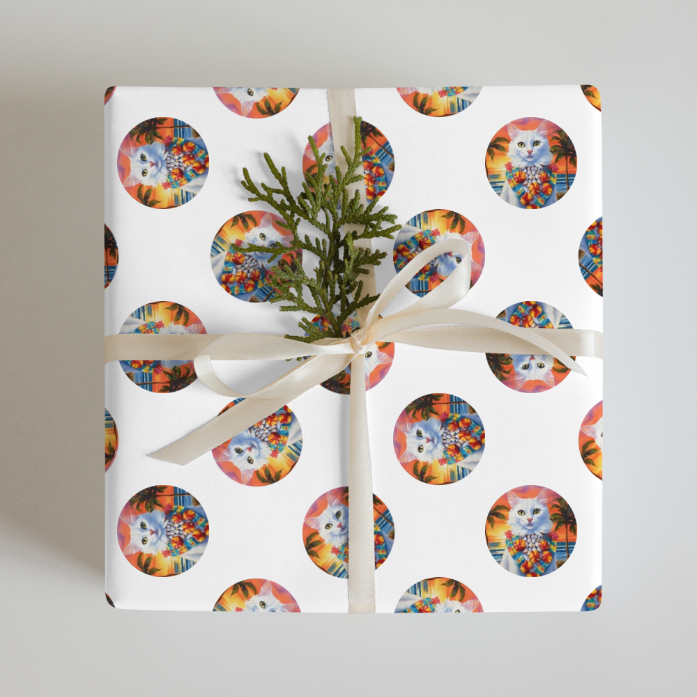 PugMug Custom White Companion Cat Wrapping Paper