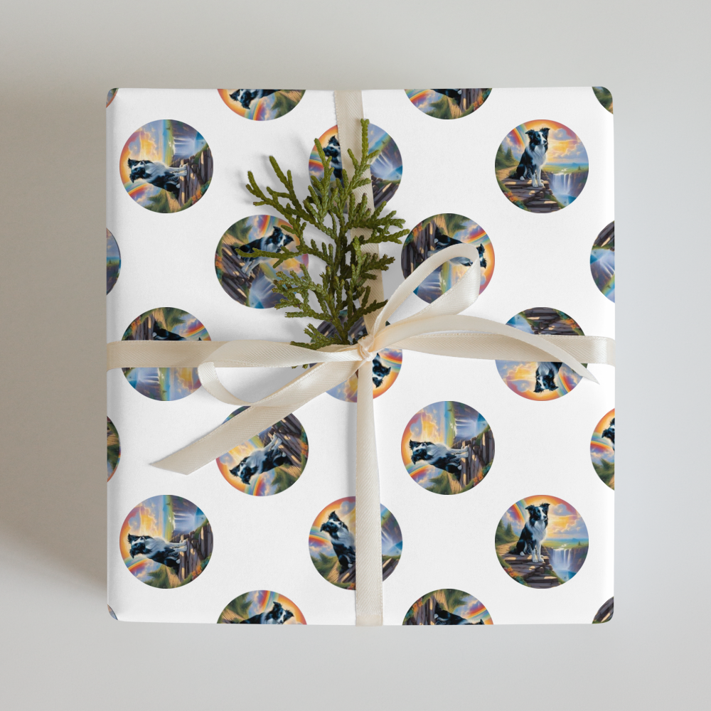 PugMug Custom Border Collie Wrapping Paper