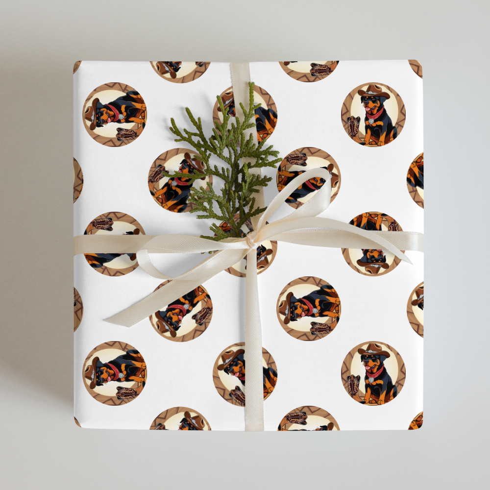 PugMug Custom Rottweiler Wrapping Paper