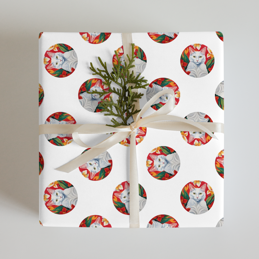 PugMug Custom White Companion Cat Wrapping Paper