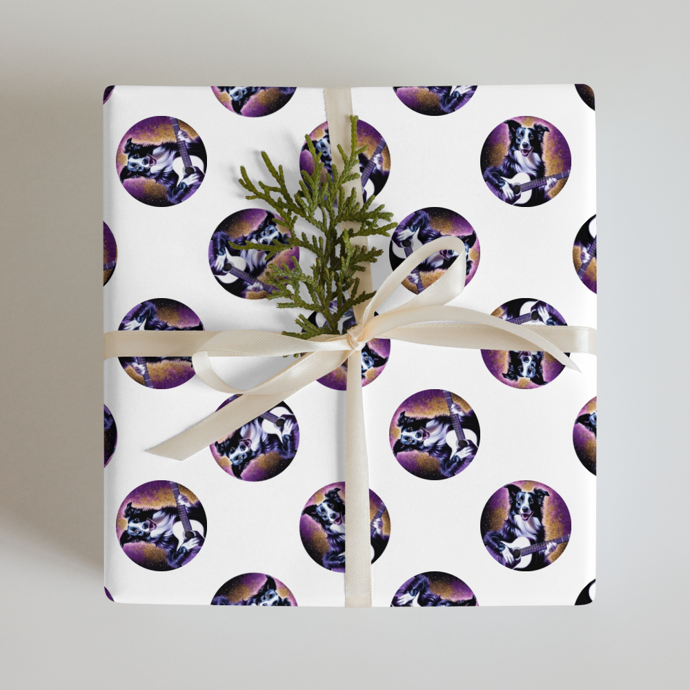 PugMug Custom Border Collie Wrapping Paper