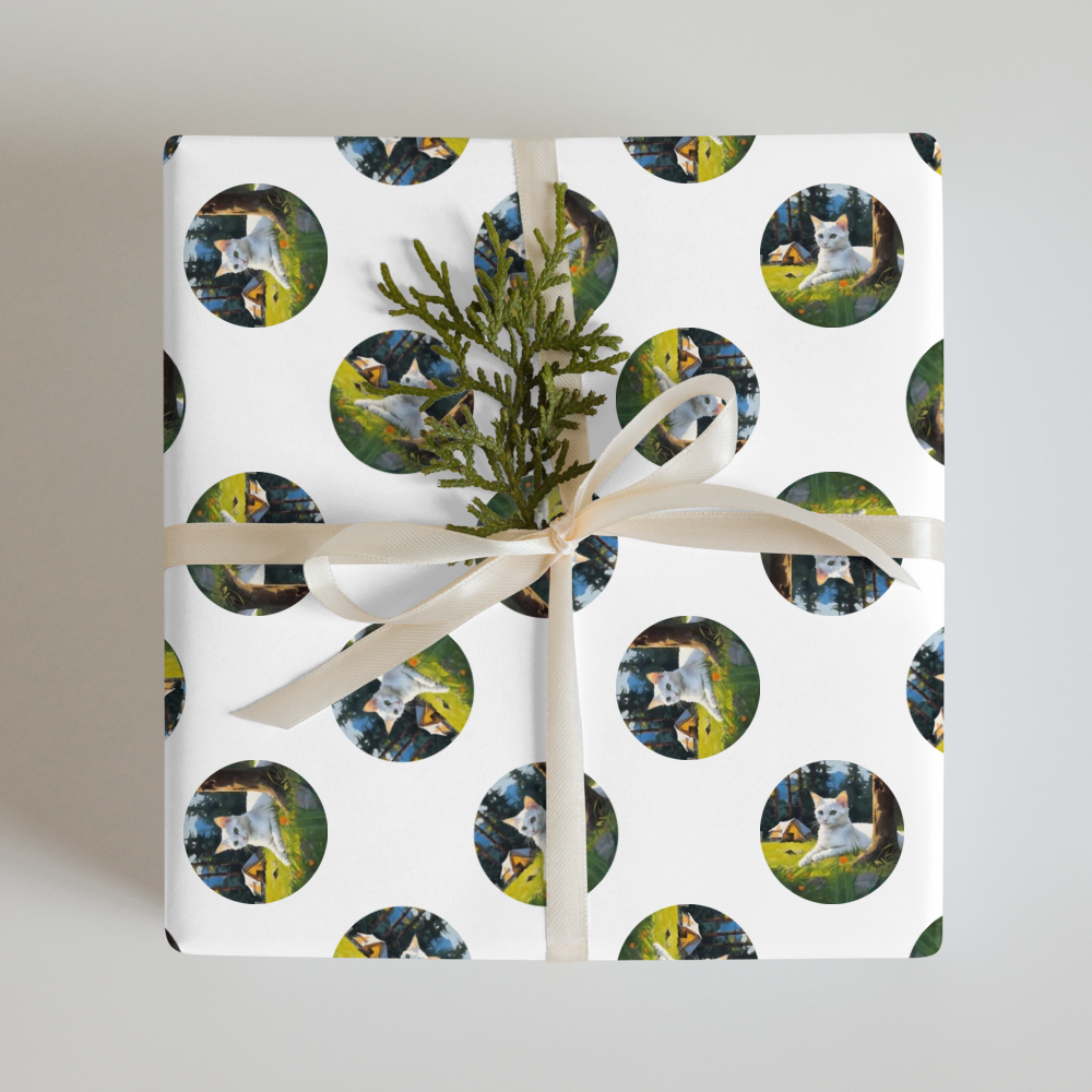 PugMug Custom White Exotic Cat Wrapping Paper