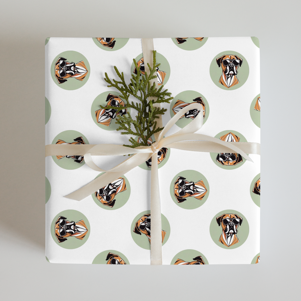 PugMug Custom Boxer Dog Wrapping Paper