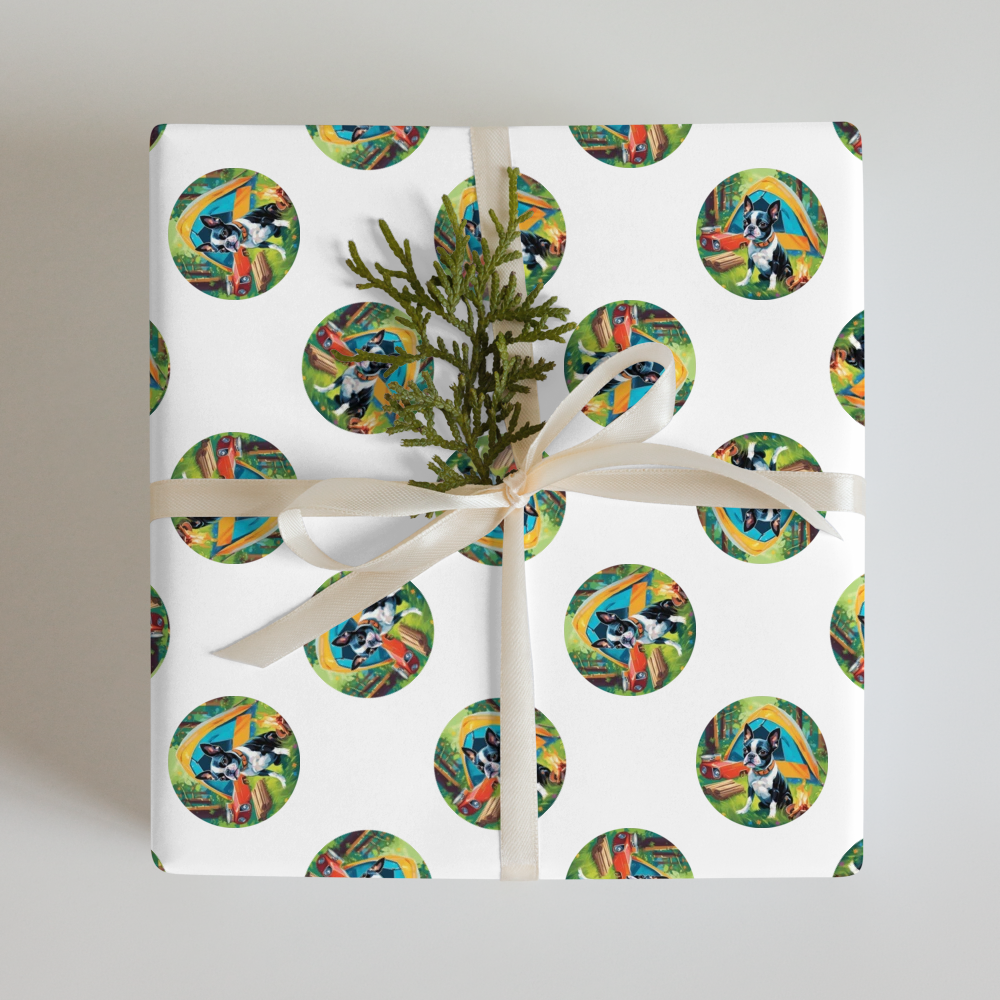 PugMug Custom Boston Terrier Wrapping Paper