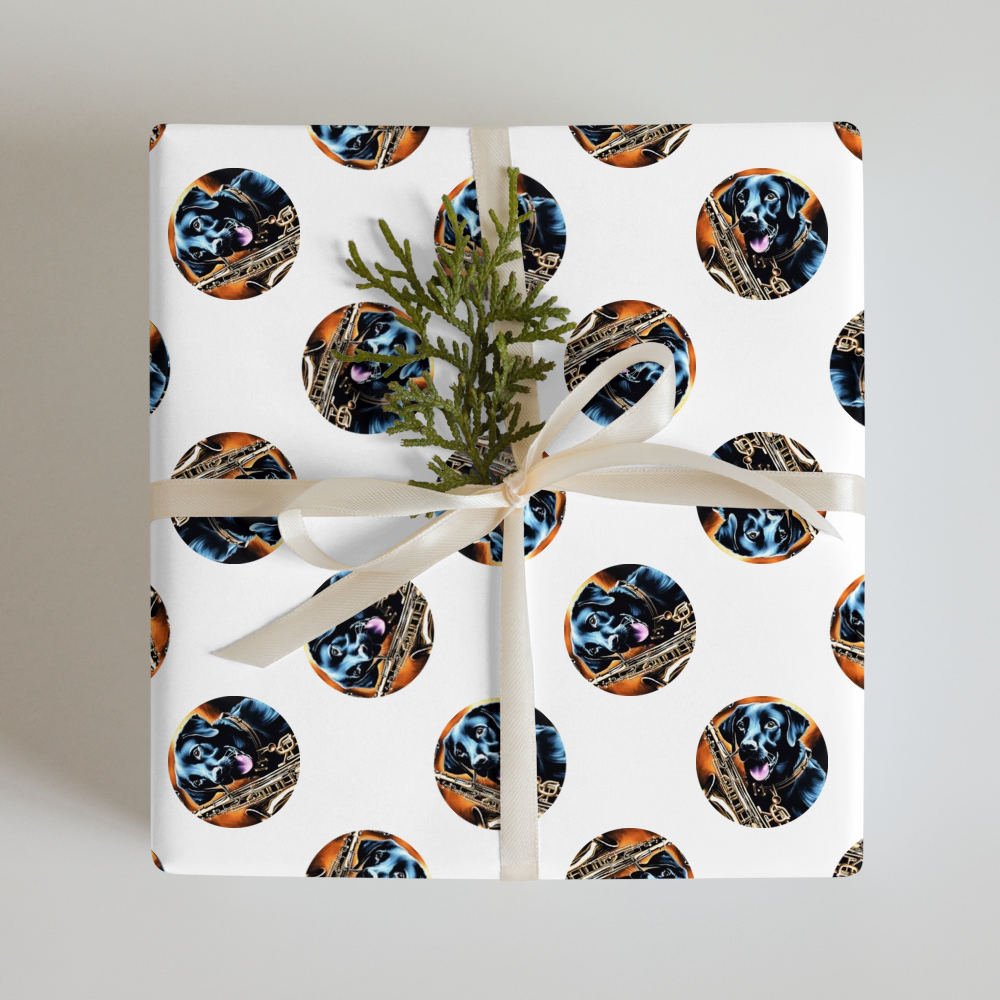 PugMug Custom Black Labrador Retriever Wrapping Paper