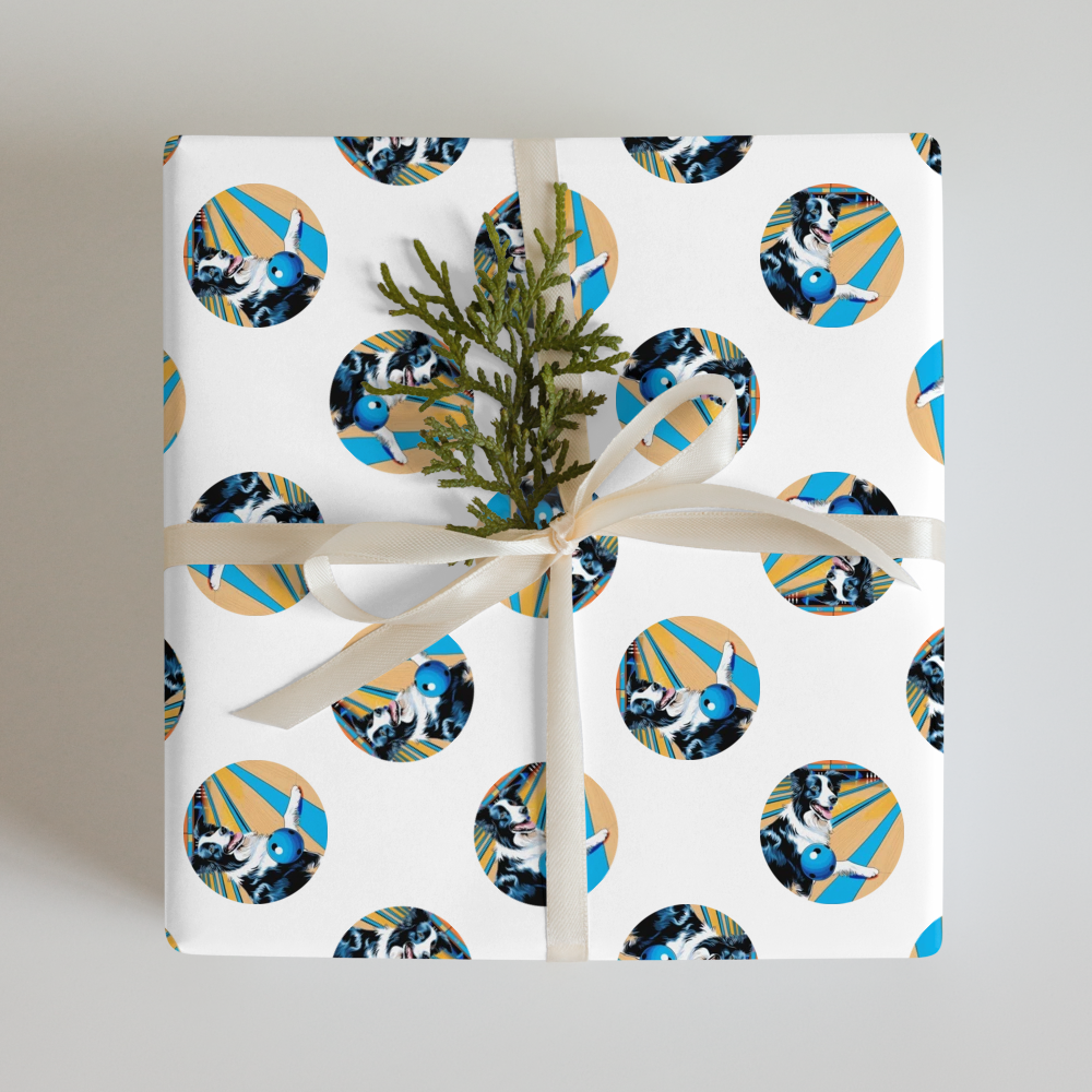 PugMug Custom Border Collie Wrapping Paper