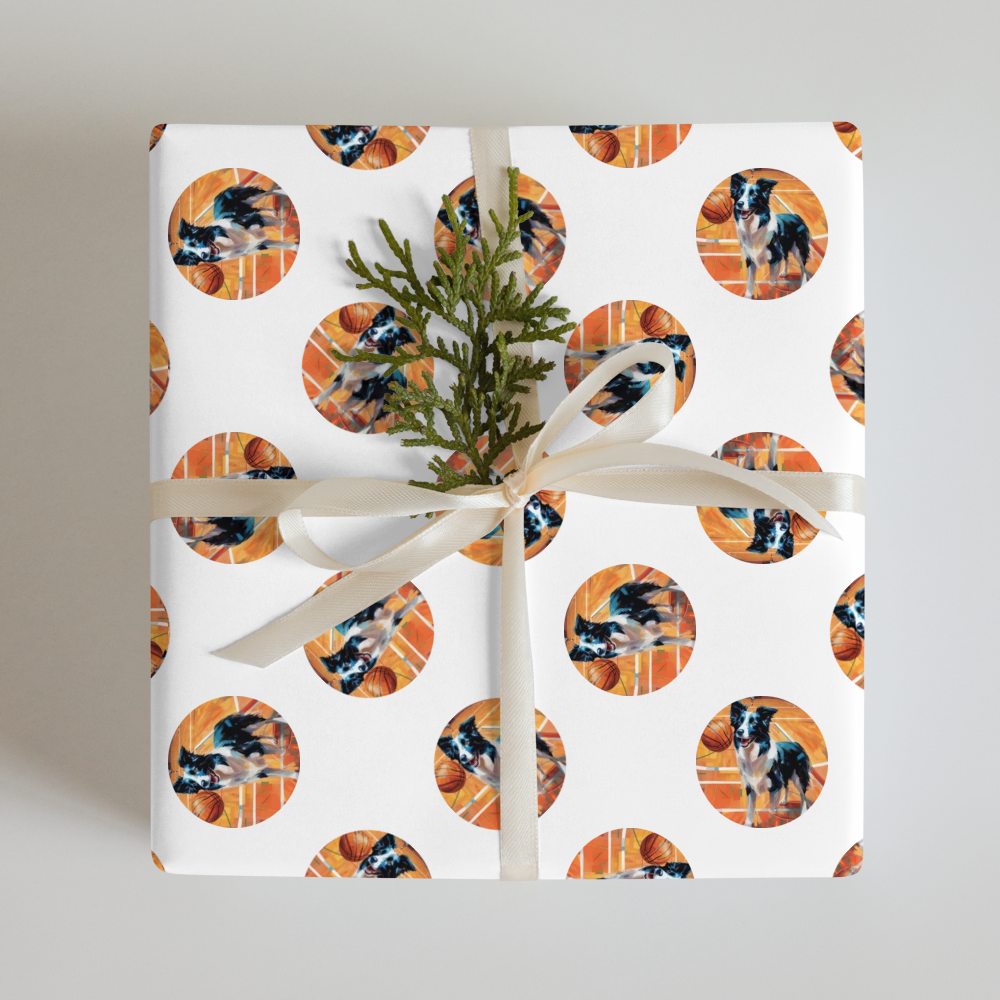 PugMug Custom Border Collie Wrapping Paper