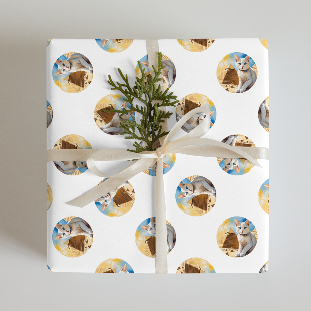 PugMug Custom White Companion Cat Wrapping Paper