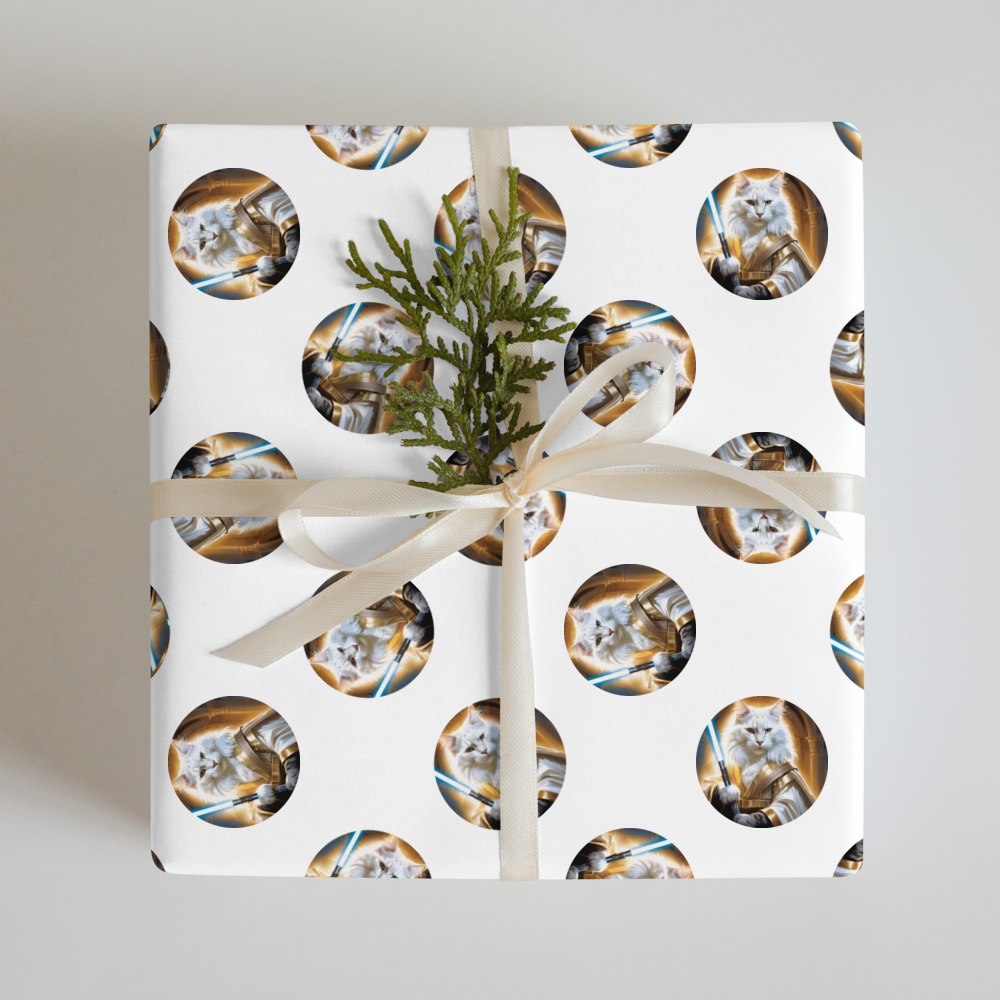PugMug Custom White Maine Coon Cat Wrapping Paper